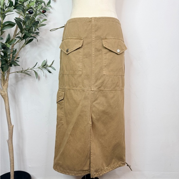 Staud cargo style Tan Long Women's Skirt - Picture 2 of 5